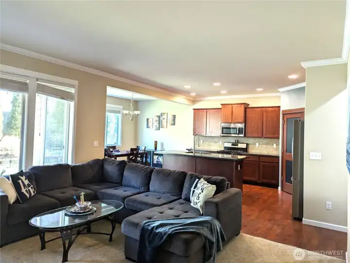Living room has lots of space.