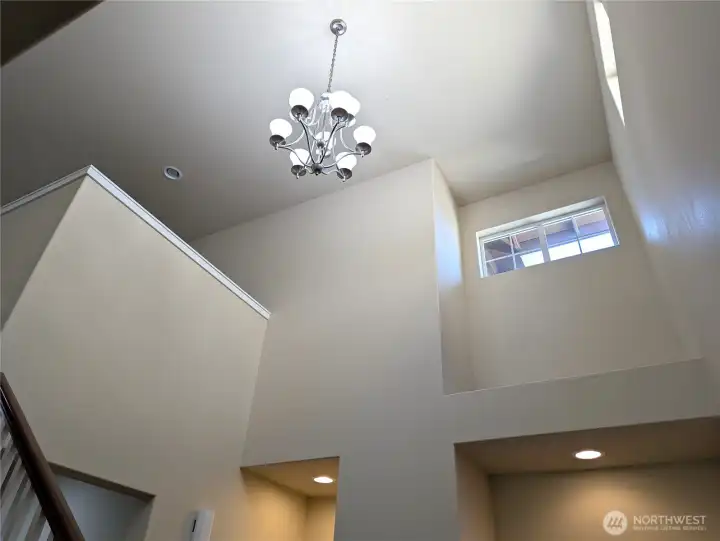 Very high ceilings in the entry.