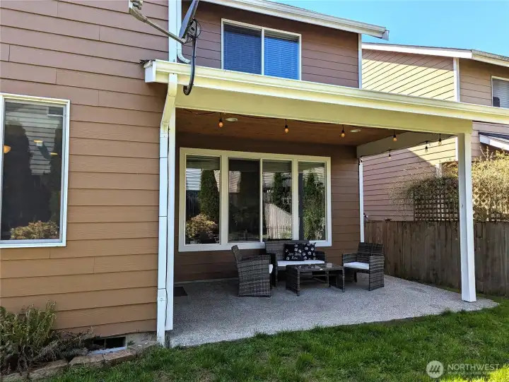 Covered patio.