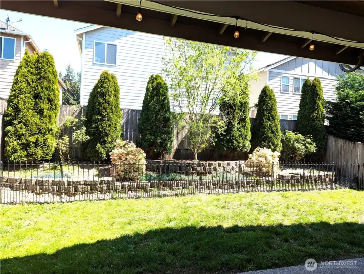 Backyard is fully fenced.