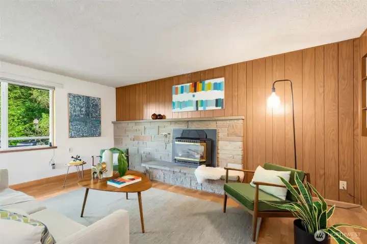 Large picture window in living area looks out at your gorgeous garden.