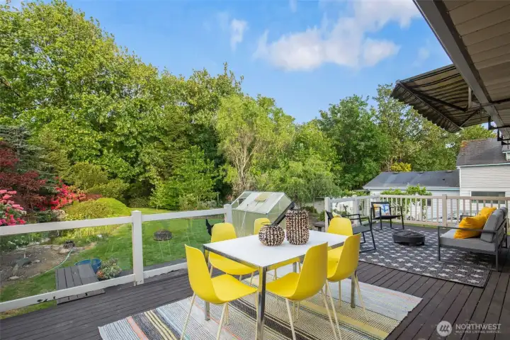 Enough room for outdoor guest seating and dining.