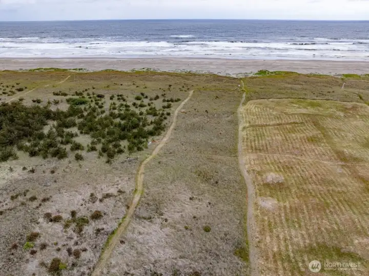 Beach path is on the right