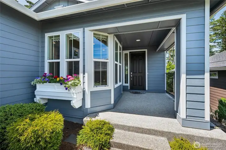 Inviting covered front entry
