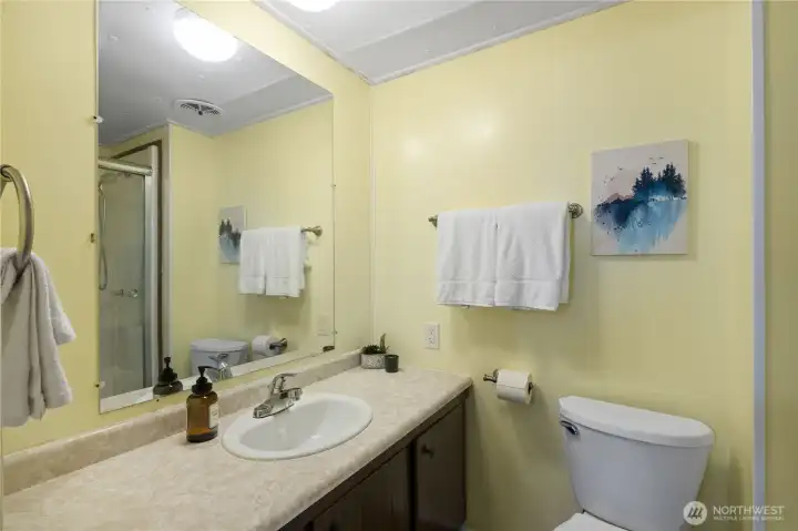 Primary bathroom with walk in shower Primary bathroom with walk in shower
