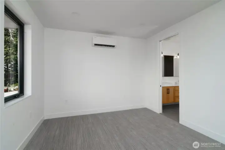 Spacious & clean bedroom downstairs.