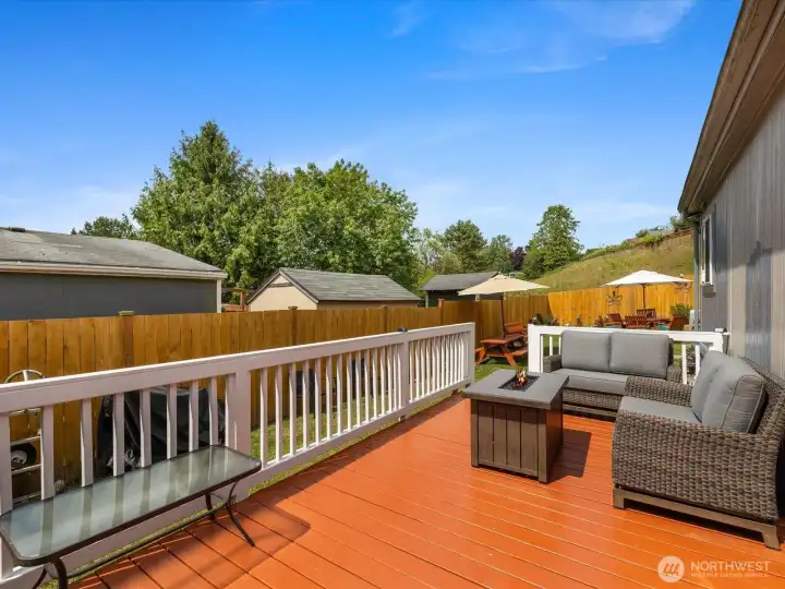 Outdoor living with a custom deck!