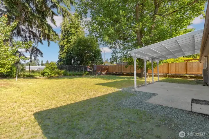 Expansive fully fenced backyard offering exceptional privacy, mature trees, and plenty of room for entertaining, gardening, pets, play, or future outdoor projects. A rare outdoor retreat in the heart of SeaTac.