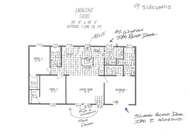 Modified floorplan.