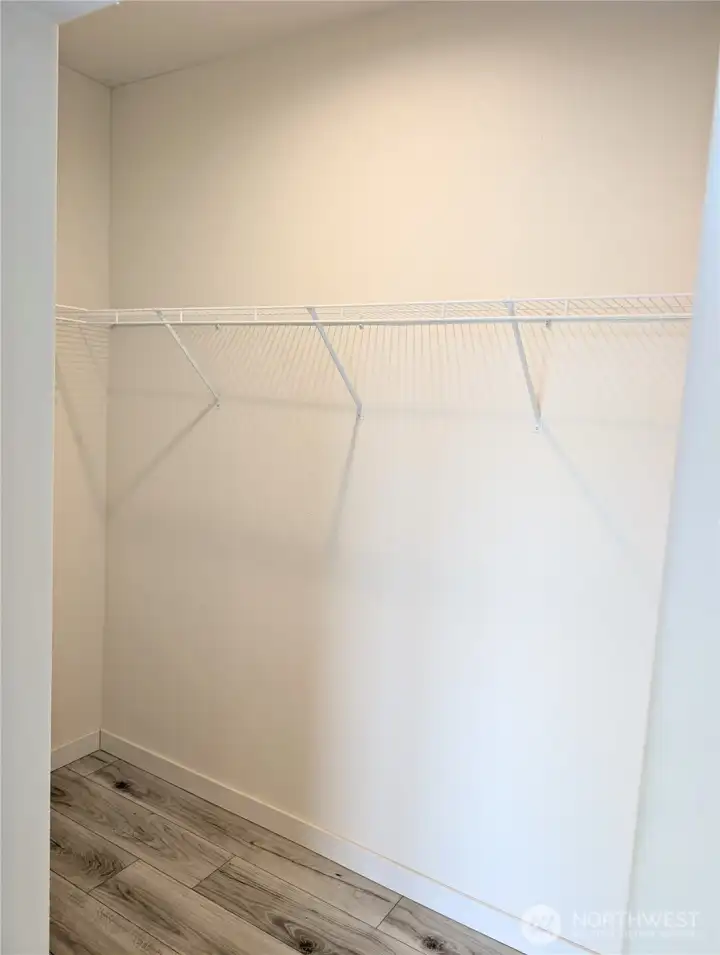 Model Home: Primary closet.