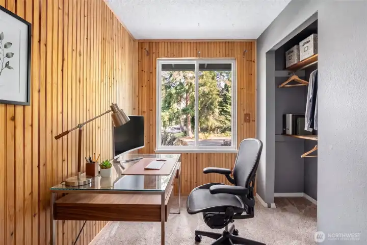 Used currently as an office, this third bedroom is flexible and ready for your touch! Virtually staged. Used currently as an office, this third bedroom is flexible and ready for your touch! Virtually staged.