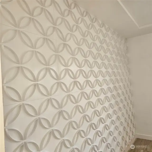 Pretty touches! Accent wall in Living/Family room