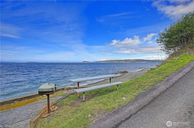 Private neighborhood beach access.
