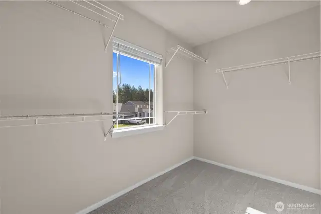 Large walk-in closet in the primary bedroom.