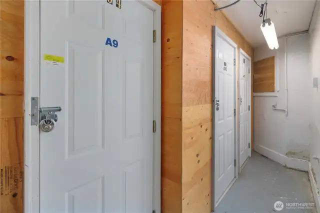 Storage units, basement