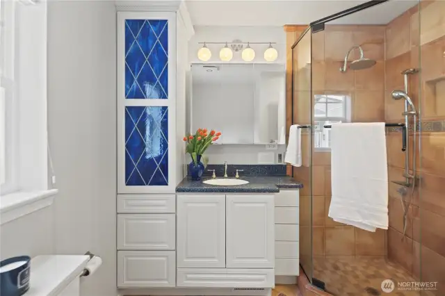 Primary bathroom with heated floors