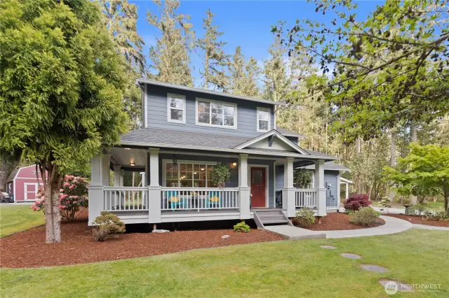 Beautiful landscaping on the property