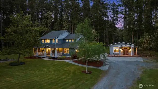 Main house on left, guesthouse on right