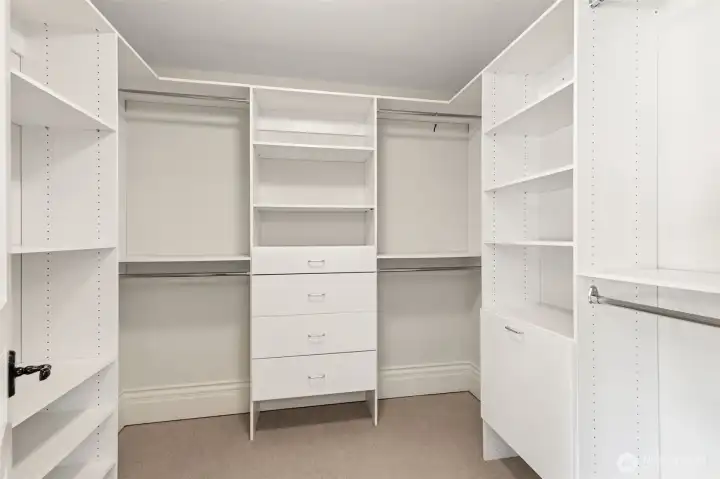 Walk in closets in all the bedrooms.
