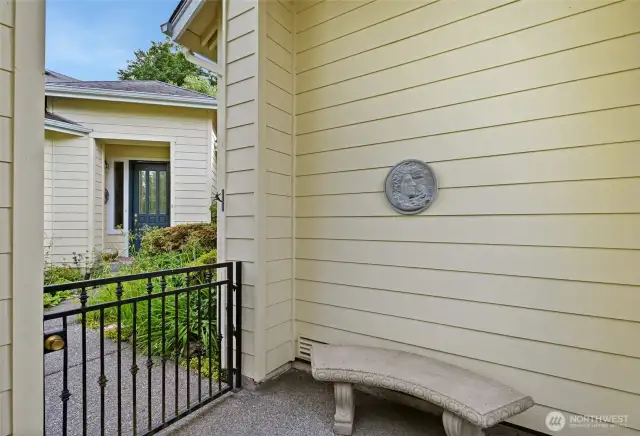 Signature courtyard entry.