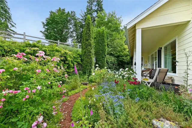 Vibrant gardens full of color.