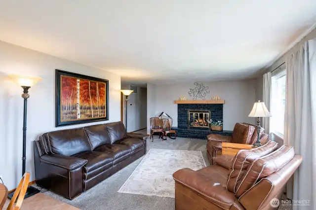 Inviting fireplace