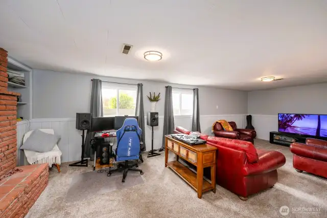 Family room is quite large