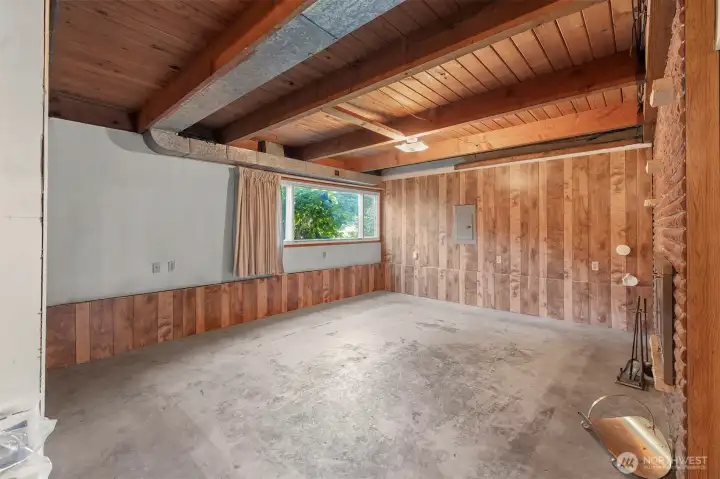 Basement extra living room space