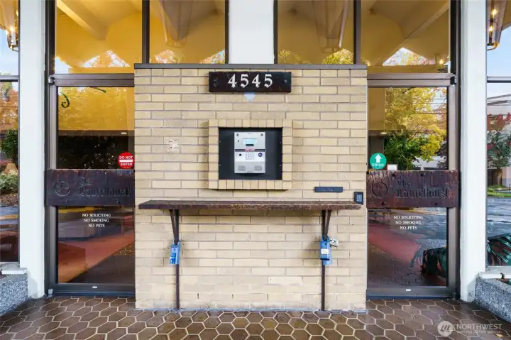 Enjoy peace of mind in this secure building, complete with an intercom system for added safety.