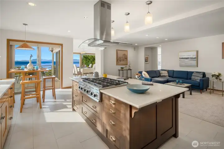 High quality stainless steel appliances. 6 burner range top.