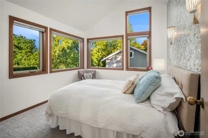 Second of 3 upstairs bedrooms. Nice closet space too.