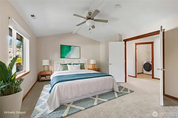 Staged picture of Primary Bedroom