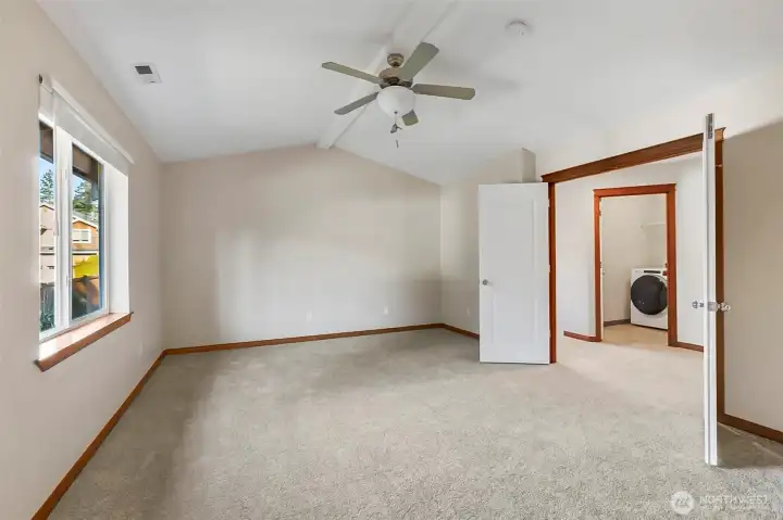 Very spacious with Double doors and vaulted ceilings