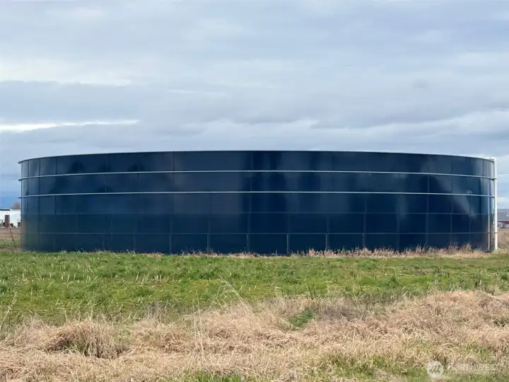 Two million gallon storage tank could be used for water storage with the potential to lease to other business entities for waste storage.