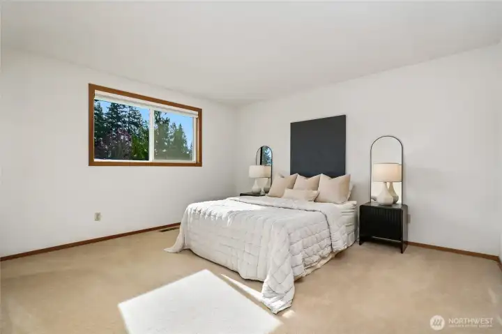 Primary bedroom on upper level.