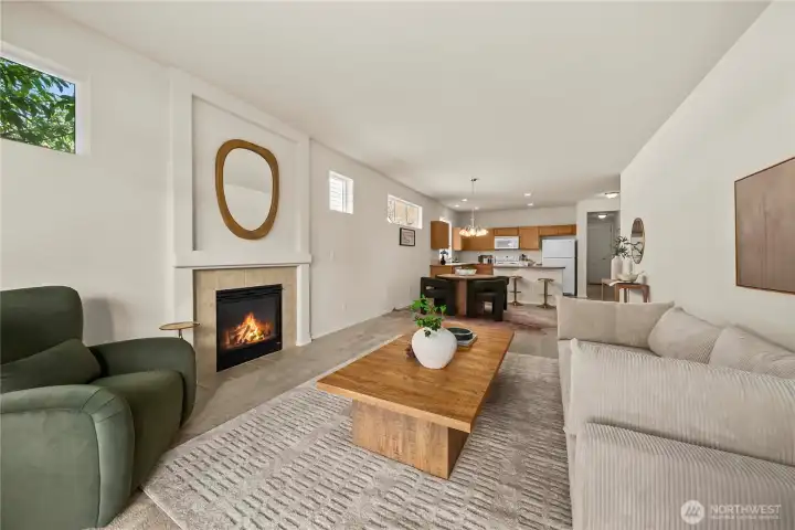 Enjoy the cozy gas fireplace for ambiance, or back-up heat source should there ever be a power outage.