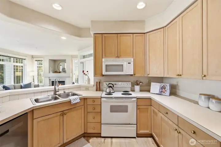 Kitchen Open to Living Room