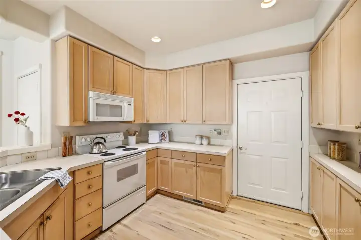 Kitchen with Door to Garage