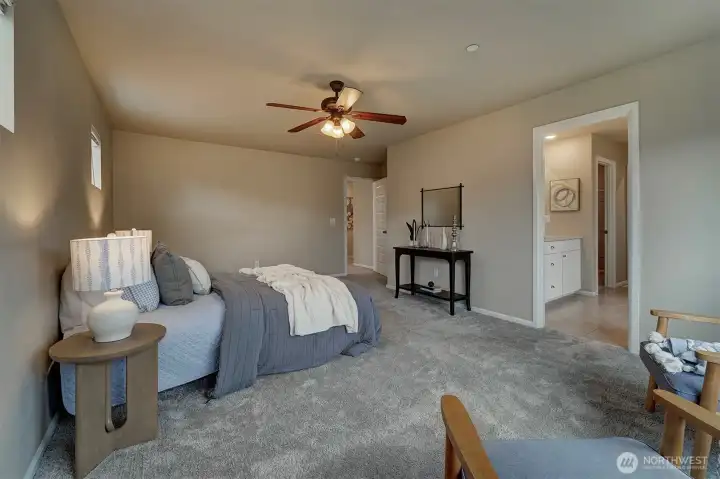 Off the primary, is a full 5 piece primary ensuite.