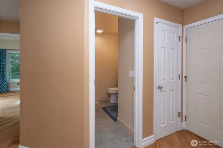 Custom bathroom adjacent to Den