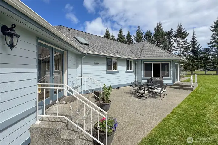 Large patio to enjoy your beautiful yard
