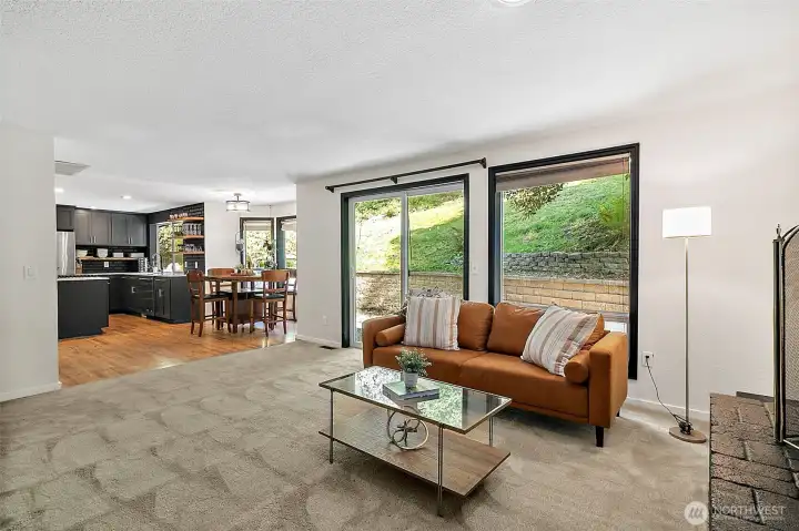 Living space is open concept.