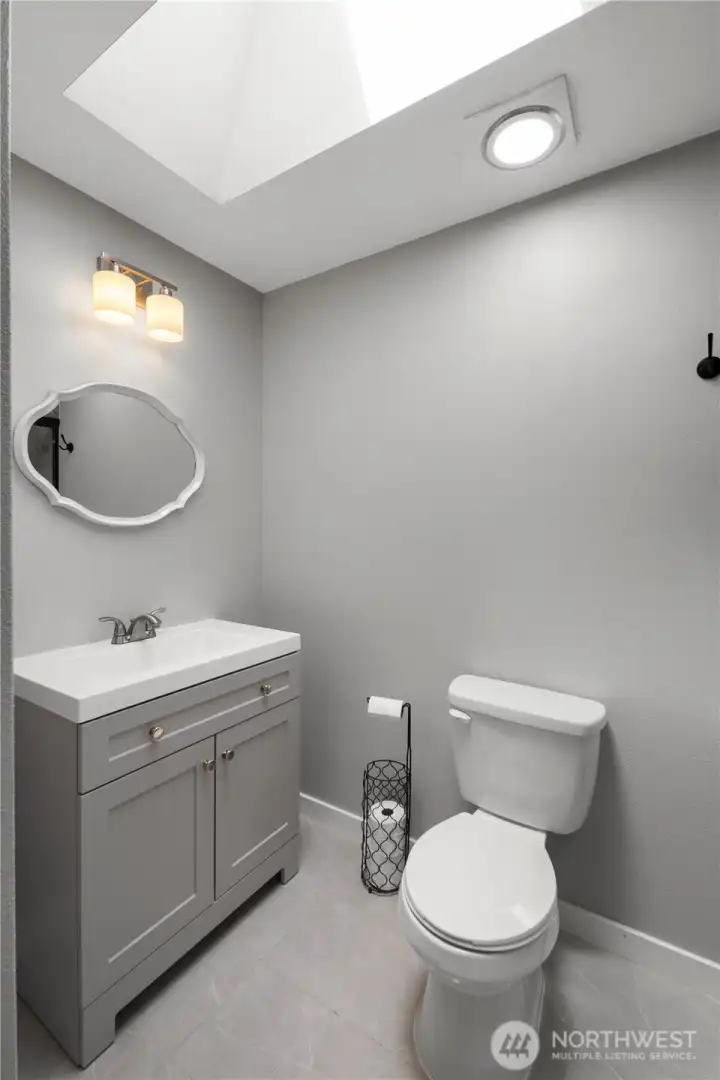 Hallway Bathroom with skylight Hallway Bathroom with skylight
