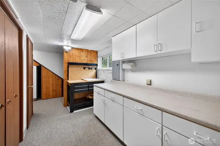 Utility / Shop area on the lower level .