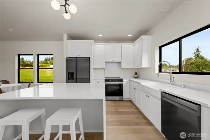 Bright white kitchen