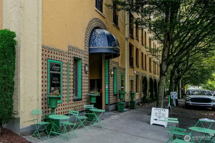 Walkable streets lined with cafés and local gathering places