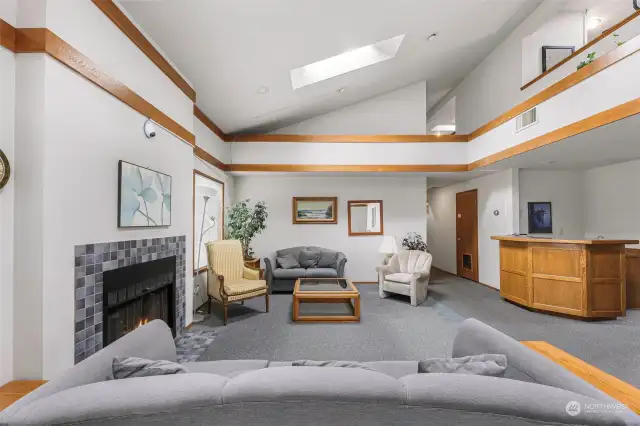 Common area lobby with wet bar for entertaining