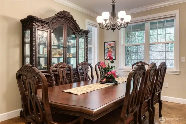 Formal dining room off of kitchen.