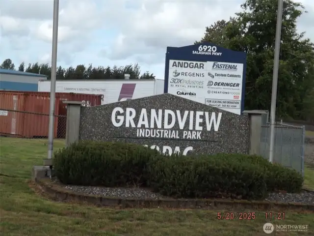 Business Park diagonally from Site