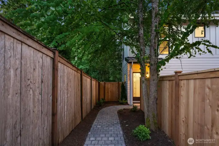 Beautiful walkway to home